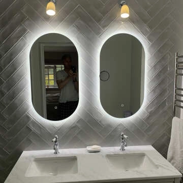Emilee Oval Illuminated LED Mirror 800x450mm