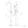 Trent Brushed Brass  Freestanding Bath Shower Mixer Tap