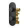 Ballina Premium Matt Black Round Thermostatic Shower Valve - 2 Outlets