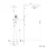 Galway Premium Matt Black Square Thermostatic Shower Set