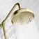 Shannon Brushed Brass Traditional Thermostatic Shower Set with Hand Shower and Soap Dish