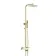 Skye Square Brushed Brass Thermostatic Bath Filler Shower Set