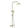 Brushed Brass Round Thermostatic Shower