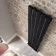 Faro Matt Black Single Flat Panel Vertical Radiator 1600x350mm