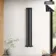 Marbella Matt Black Single Oval Panel Radiator 1600x240mm