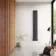 Marbella Matt Black Single Oval Panel Radiator 1600x240mm