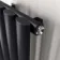 Marbella Matt Black Single Oval Panel Radiator 1600x240mm