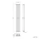 Marbella Matt Black Single Oval Panel Radiator 1600x240mm