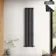 Marbella Matt Black Single Oval Panel Radiator 1600x360mm