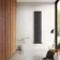 Marbella Matt Black Single Oval Panel Radiator 1600x360mm