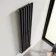 Marbella Matt Black Single Oval Panel Radiator 1600x360mm