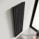 Marbella Matt Black Single Oval Panel Radiator 1600x480mm