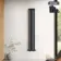 Marbella Matt Black Double Oval Panel Radiator 1600x240mm