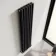 Marbella Matt Black Double Oval Panel Radiator 1600x360mm