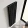 Marbella Matt Black Double Oval Panel Radiator 1600x480mm