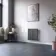 Marbella Anthracite Single Oval Panel Radiator 600x600mm
