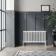 Athens White Double Column Horizontal Traditional Radiator 600x1190mm
