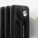 Athens Matt Black Triple Column Horizontal Traditional Radiator 600x785mm