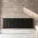 Faro Matt Black Double Flat Panel Horizontal Radiator 600x1820mm