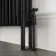 Athens Matt Black Triple Column Horizontal Traditional Radiator 600x1595mm