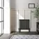 Athens Matt Black Triple Column Horizontal Traditional Radiator 750x785mm