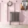 Athens Stone Grey Double Column Horizontal Traditional Radiator 600x605mm