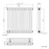 Athens Stone Grey Double Column Horizontal Traditional Radiator 600x605mm