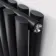 Marbella Matt Black Double Oval Panel Radiator 600x1620mm