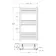 Barcelona Anthracite Straight Heated Towel Rail 800x450mm
