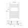 Barcelona Matt Black Straight Heated Towel Rail 650x400mm