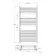 Barcelona Matt Black Straight Heated Towel Rail 1200x600mm