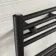Naples Premium Matt Black Straight Heated Towel Rail 1200x450mm