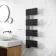 Seville Matt Black Designer Flat Panel Heated Towel Rail 1200x450mm