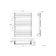 Santorini Chrome Flat Panel Heated Towel Rail 800x600mm