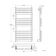 Santorini Chrome Flat Panel Heated Towel Rail 1200x600mm
