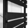 Santorini Matt Black Flat Panel Heated Towel Rail 650x400mm