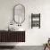 Naples Premium Matt Black Straight Heated Towel Rail 650x400mm