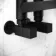 Madrid Matt Black Designer Heated Towel Rail 800x450mm