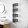 Madrid Matt Black Designer Heated Towel Rail 1200x450mm