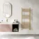 Barcelona Brushed Brass Straight Heated Towel Rail 1200x500mm