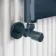 Santorini Inky Blue Flat Panel Heated Towel Rail 800x450mm