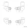 Chrome Angled Radiator Valves and lockshield pack (Pair) Standard 15mm
