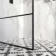 Munich Matt Black Grid Easy Clean 8mm Wet Room Shower Glass Panel 1000mm