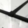 Munich Matt Black Grid Easy Clean 8mm Wet Room Shower Glass Panel 900mm