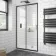 London Matt Black 6mm Sliding Shower Door 1000mm