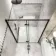 Helsinki Matt Black Premium Easy Clean 8mm Hinged Shower Door 1200mm