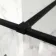 Munich Matt Black Grid Easy Clean 8mm Wet Room Shower Glass Panel 1100mm