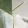 Munich Fluted Effect Brushed Brass Easy Clean 8mm Wet Room Shower Glass Panel 800mm