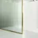 Munich Fluted Effect Brushed Brass Easy Clean 8mm Wet Room Shower Glass Panel 1000mm