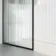 Munich Fluted Effect Matt Black Framed Easy Clean 8mm Wet Room Shower Glass Panel 800mm